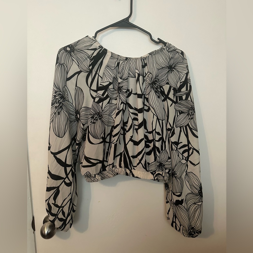 Sienna Sky Black and White Floral Blouse